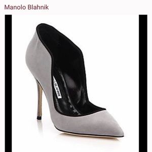 Manolo Blahnik Espedal suede high-collar pump